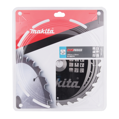 T.C.T. pjovimo diskas Makita B-08274, MAKFORCE 355X3X30mm, 20°, T24 2