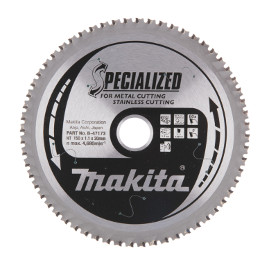 Pjovimo diskas Makita B-47173 SPECIALIZED, 150X1.1X20mm, 0°, T60 1