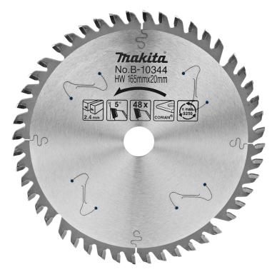 Pjovimo diskas Makita B-10344 SPECIALIZED, 165X2.4X20mm, 5°, T48