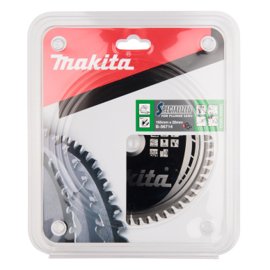 T.C.T. pjūklas SPECIALIZED 165X2X20mm -3° T56 Makita B-56714 3