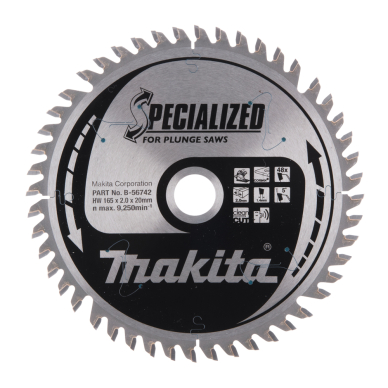 T.C.T. pjūklas SPECIALIZED 165X2X20mm 5° T48 Makita B-56742 1