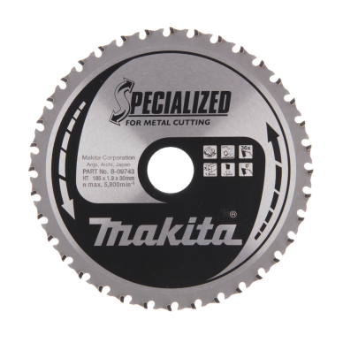 Pjovimo diskas Makita B-09743 SPECIALIZED, 185X1.9X30mm, 0°, T36 1