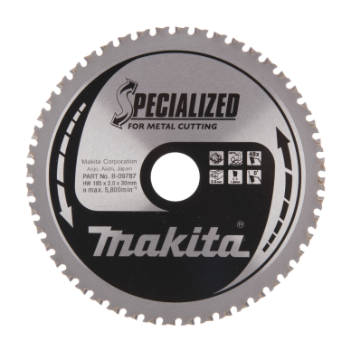 T.C.T. pjūklas SPECIALIZED 185X2X30mm 0° T48 Makita B-09787 1