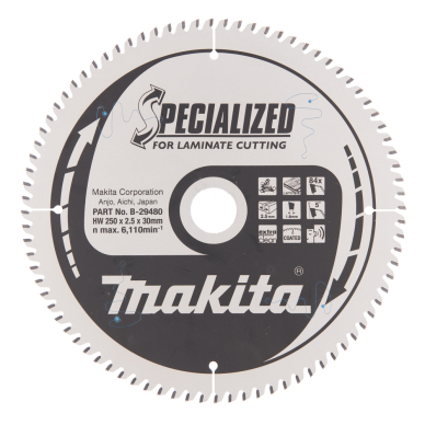 Pjovimo diskas Makita B-29480 SPECIALIZED, 250X2.5X30mm, 5°, T84 1