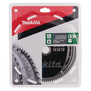 Pjovimo diskas Makita B-09662 SPECIALIZED, 260X2.4X30mm, -5°, T100 2