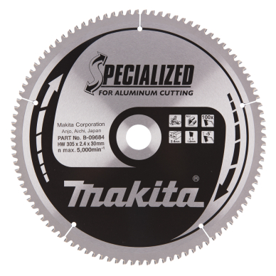 Pjovimo diskas Makita B-09684 SPECIALIZED, 305X2.4X30mm, -5°, T100 1