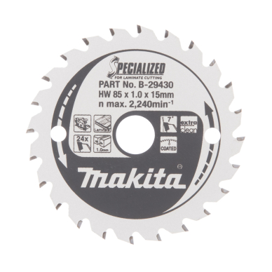 Pjovimo diskas Makita B-29430 SPECIALIZED, 85X1X15mm, 7°, T24