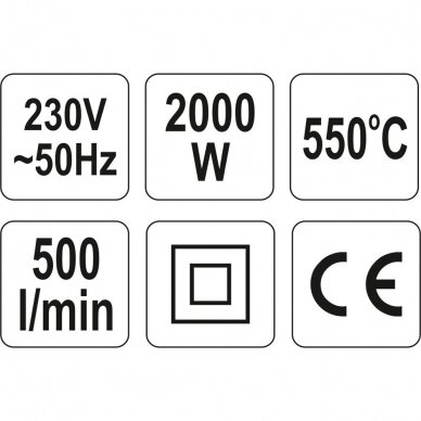 Techninis fenas - orpūtė Yato YT-82291, 2000W, su priedais 3