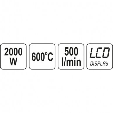 Techninis fenas - orpūtė Yato YT-82293, 2000W, su priedais 4