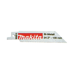 Tiesinio pjūklo pjūkleliai Makita P-04896, 100X0.9MM (24TPI), 5 vnt., metalui