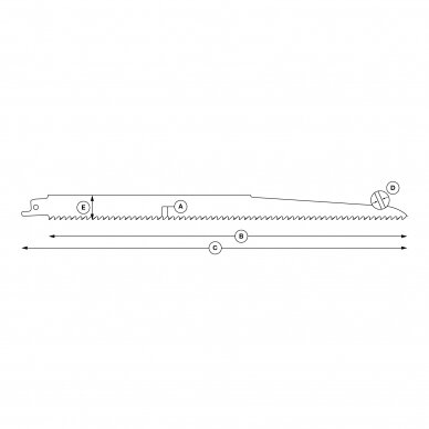 Ties. pj. „Specialist+" med. su vin. 300 mm 6TPI 2