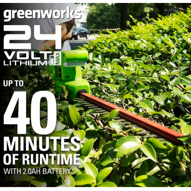 Akumuliatorinis gyvatvorių genėtuvas Greenworks G24PH51K2, 24 V, 2,0 Ah 2