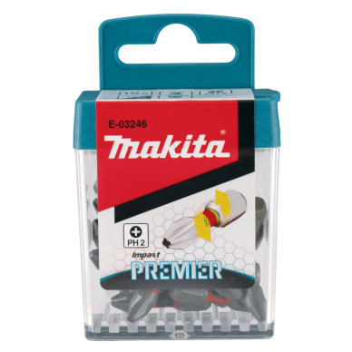 Torsion sukimo antgalis Makita E-03246, (C-form), PH2-25mm, 15vnt. Impact Premier 1