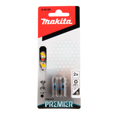 Torsion sukimo antgalis Makita E-03165, (C-form), PZ1-25mm, 2vnt. Impact Premier 3