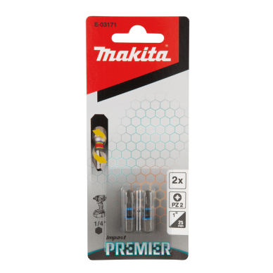 Torsion sukimo antgalis Makita E-03171 (C-form), PZ2-25mm, 2vnt. Impact Premier 3