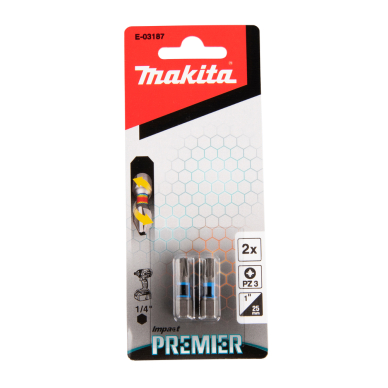 Torsion sukimo antgalis Makita E-03187 (C-form), PZ3-25mm, 2vnt. Impact Premier 2