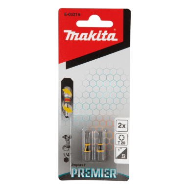 Torsion sukimo antgalis Makita E-03218, (C-form), T20-25mm, 2vnt. Impact Premier 2