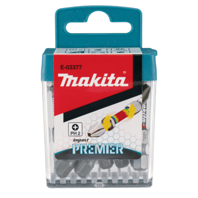 Torsion sukimo antgalis Makita E-03377, (E-form), PH2-50mm, 10vnt. Impact Premier 1