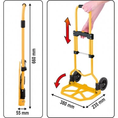 Transportavimo vežimėlis, sudedamas Vorel 60 kg 2