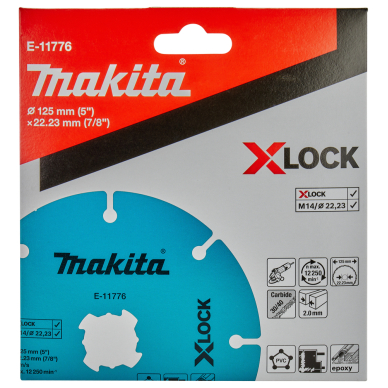 Pjovimo diskas Makita E-11776 X-LOCK, 125X2,0MM 2