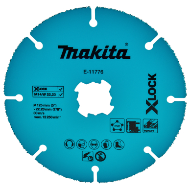 Pjovimo diskas Makita E-11776 X-LOCK, 125X2,0MM