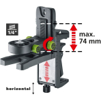 Magnetinis spaustuvas su sieniniu laikikliu Laserliner CrossGrip Plus