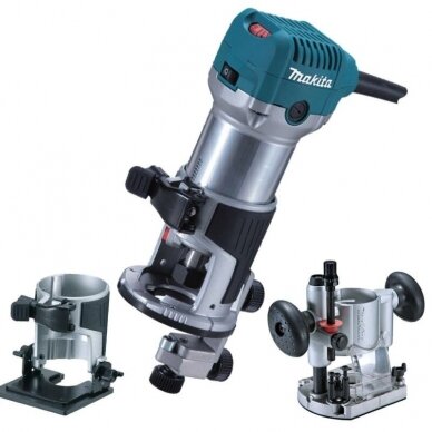 Universali freza su priedais Makita RT0702CX2J + lagaminas 2