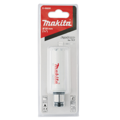 Universali gręžimo karūna Makita E-06650, EZYCHANGE TCT, 22mm 2