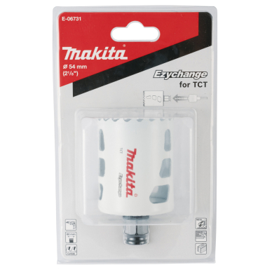 Universali gręžimo karūna Makita E-06731, EZYCHANGE TCT, 54mm 2