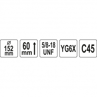 Universali gręžimo karūna Yato, 152 mm, 5/8"-18UNF 3