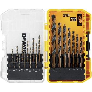 Universalių grąžtų komplektas DeWalt DT70728-QZ, 1-10mm, 19vnt.