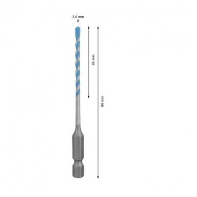 Universalus grąžtas Bosch HEX-9 Multi Construction, 3x45x90 mm 2608900569 1