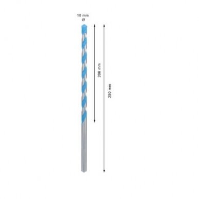 Universalus grąžtas Bosch MULTI CONSTRUCTION, 10x200x250 mm, 1 vnt. 2608901485 1