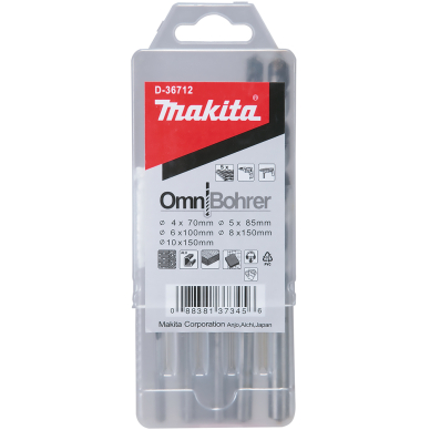 Universalių grąžtų komplektas Makita D-36712, 5 vnt.