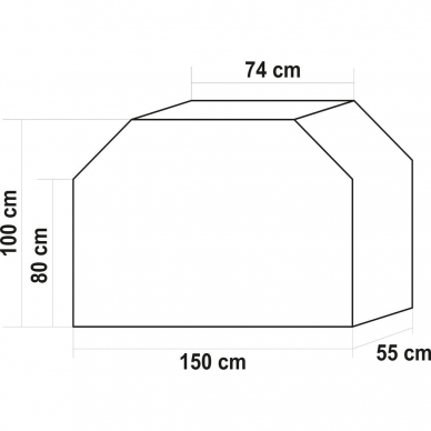 Uždangalas griliams Lund 99762, 150 X 55 X 100 cm 1