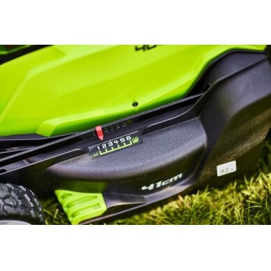 Akumuliatorinė vejapjovė Greenworks G40LM41K2, 40 V, 2,0 Ah, 41 cm 3