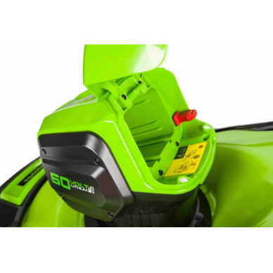 VEJAPJOVĖ STUMDOMA Greenworks GD60LM46HP, 60V, 46cm, (tik įrankis) 1