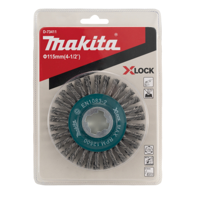 Vielinis šlifavimo diskas Makita D-73411, sukta viela, 0.5mm, Ø 115 mm, X-LOCK 3