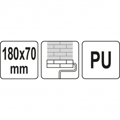 Volas apdailos darbams Yato, 180 x 70 mm 3