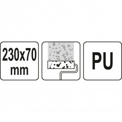 Volas apdailos darbams Yato, 230 x 70 mm 3
