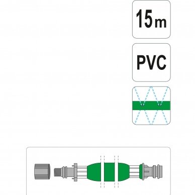 Žarna vejos ir sodo augalų drėkinimu FLO 89361, 15 m 7